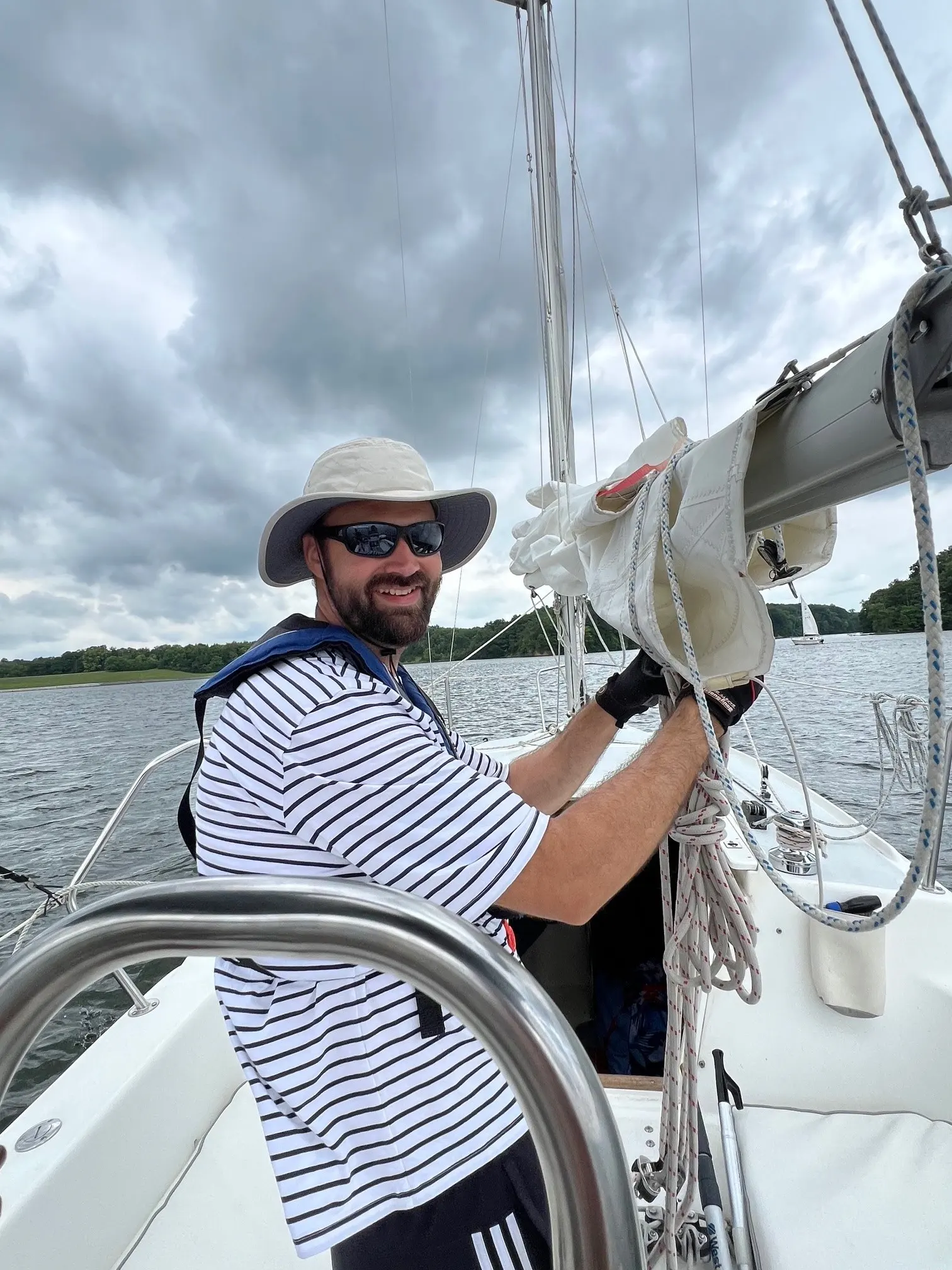 Clean boat cabin and polished seating after detailing work