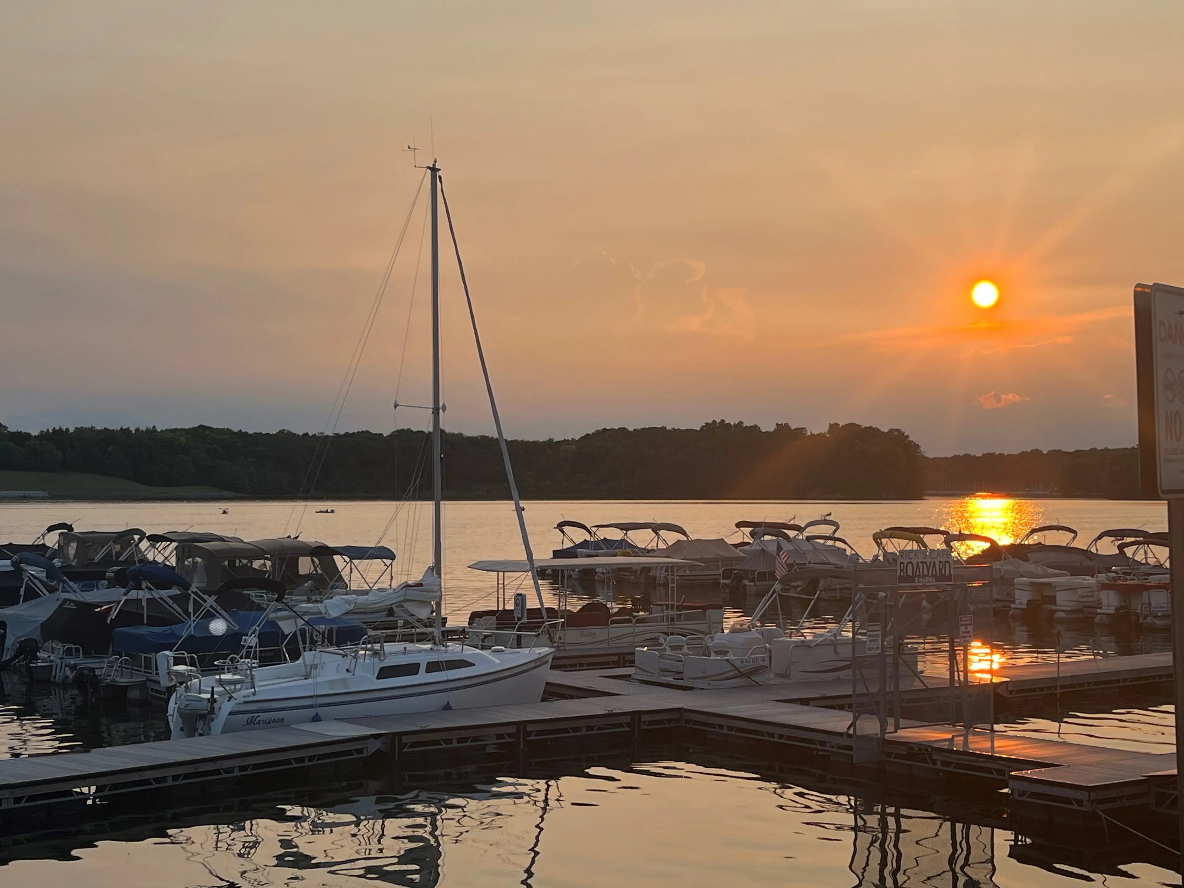 Freshly detailed boat helm and seating at golden hour on the water